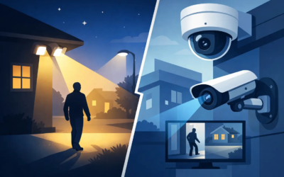 Security Lighting Versus Surveillance Cameras